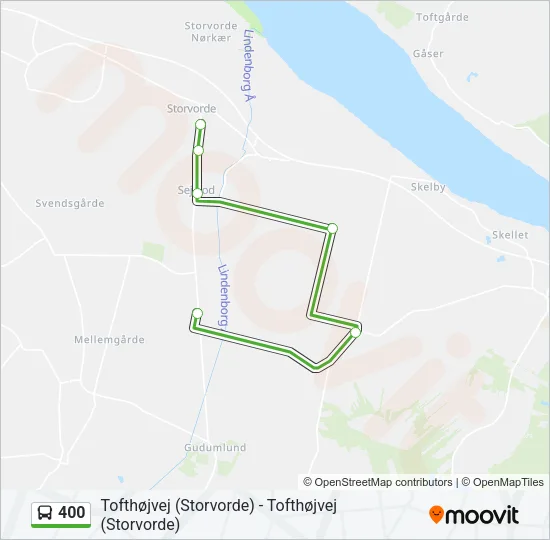 400 Bus Line Map