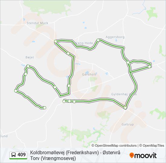 409 bus Line Map