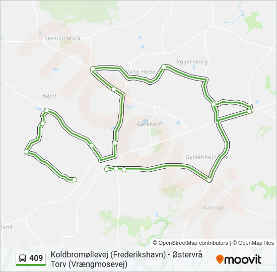 409 Bus Line Map