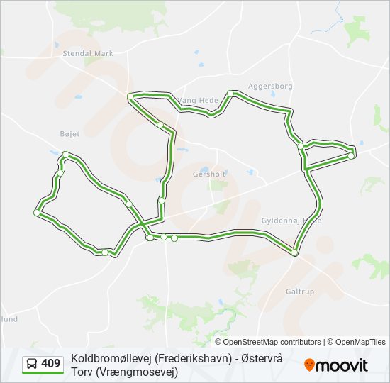 409 bus Line Map