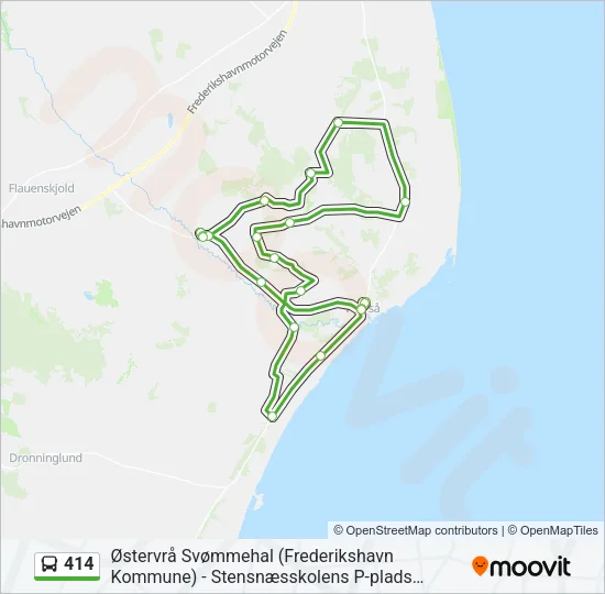 414 Bus Line Map
