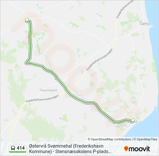 414 Bus Line Map