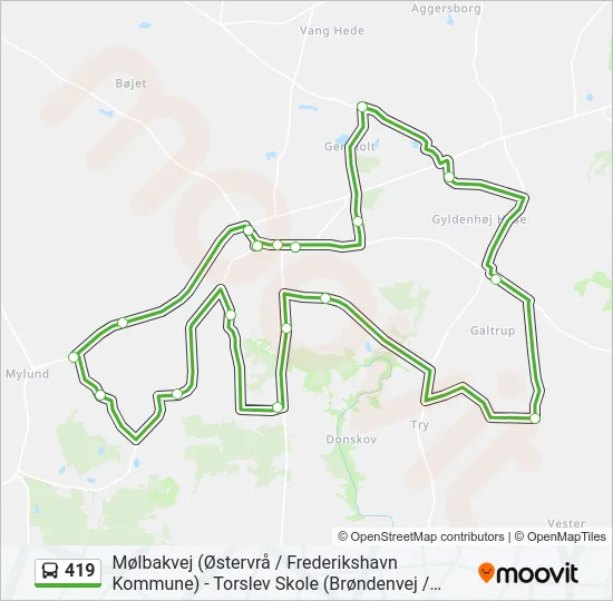 419 Bus Line Map