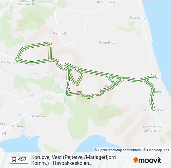 457 Bus Line Map
