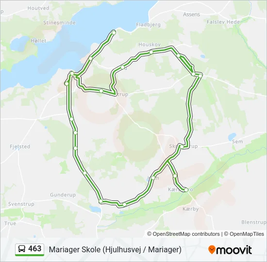 463 Bus Line Map