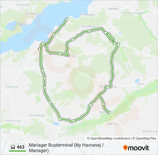 463 Bus Line Map