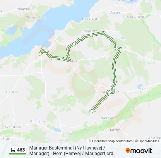 463 bus Line Map