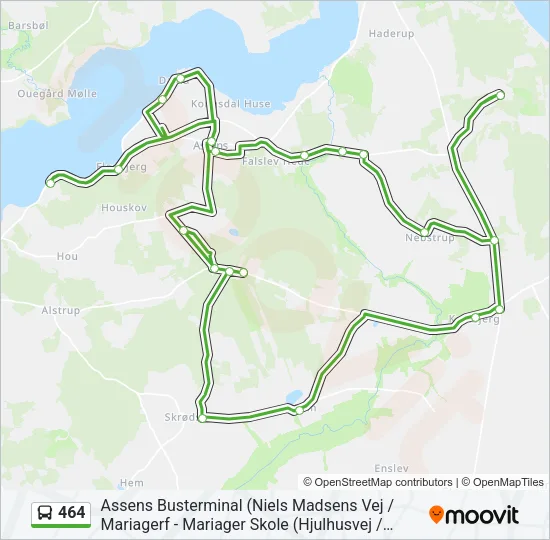 464 Bus Line Map