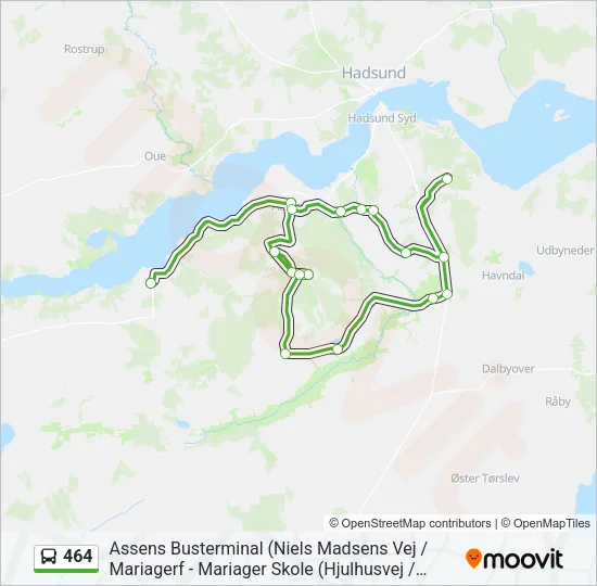 464 Bus Line Map