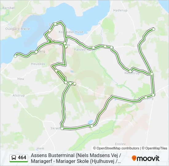464 Bus Line Map