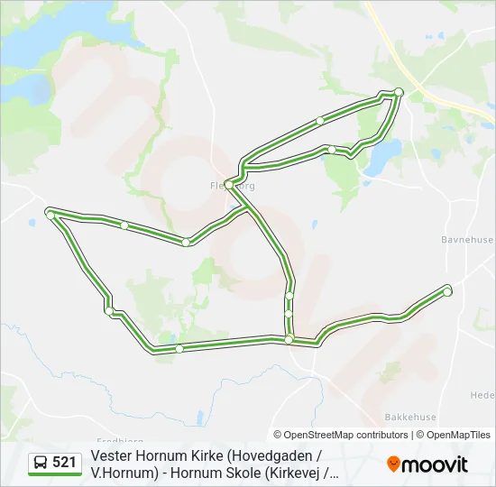 521 Bus Line Map