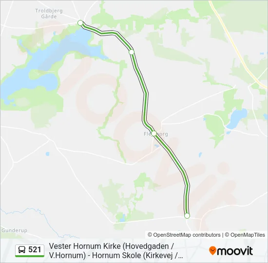 521 Bus Line Map