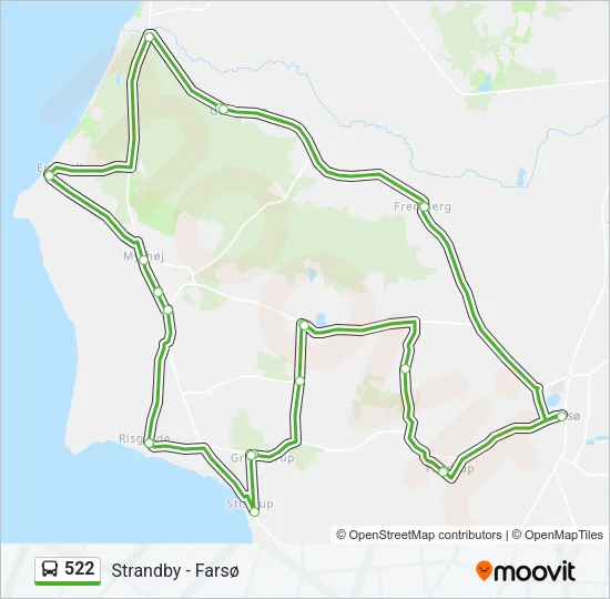 522 Bus Line Map