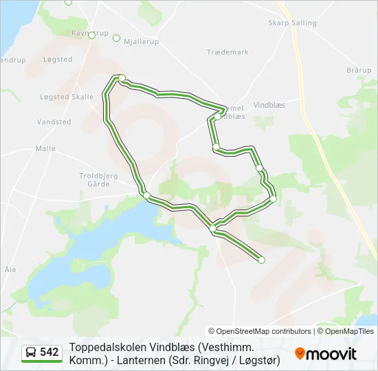 542 Bus Line Map