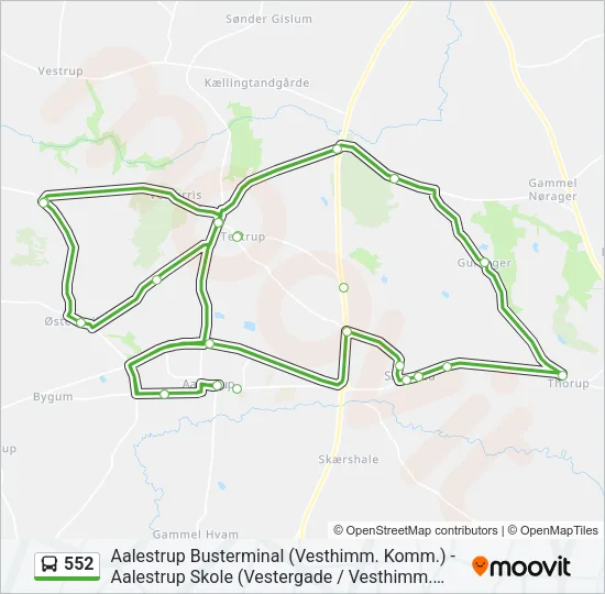 552 Bus Line Map