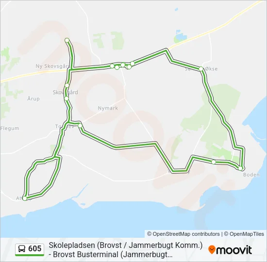 605 Bus Line Map