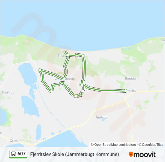 607 Bus Line Map
