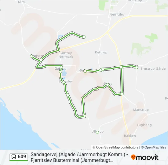 609 Bus Line Map