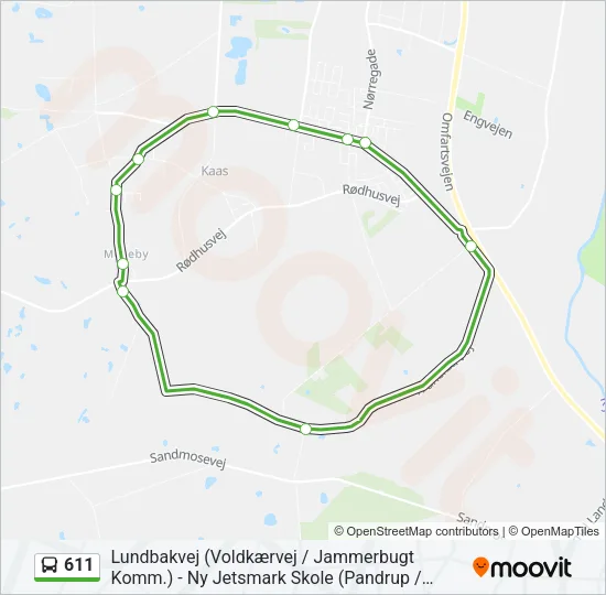 611 Bus Line Map
