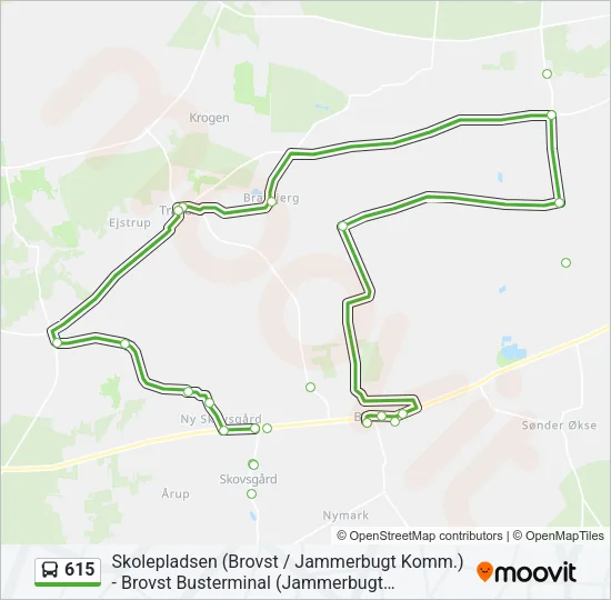 615 Bus Line Map
