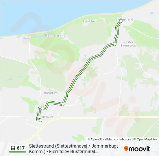 617 Bus Line Map
