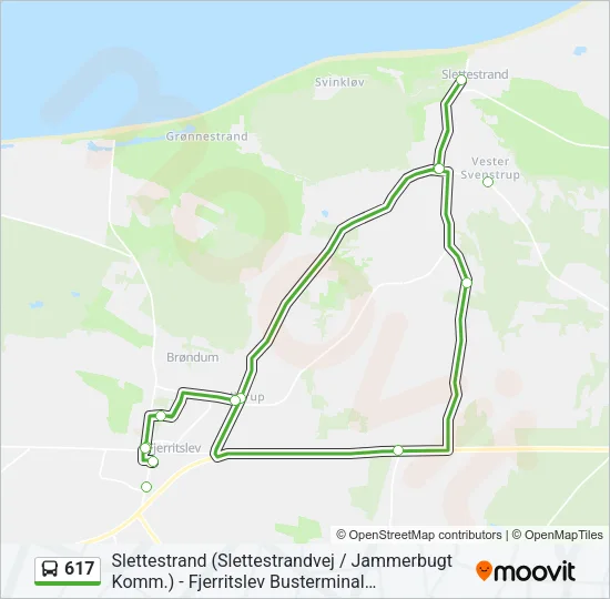 617 Bus Line Map
