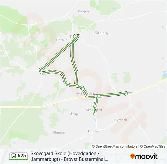 625 Bus Line Map