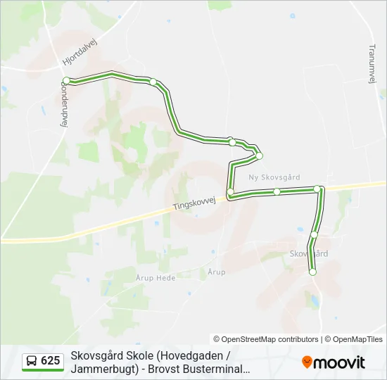 625 Bus Line Map