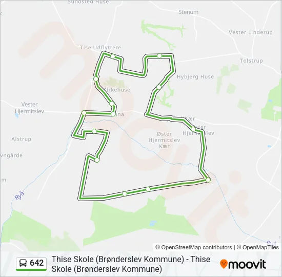 642 Bus Line Map