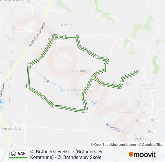 645 Bus Line Map