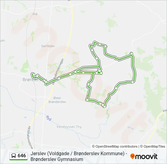 646 Bus Line Map