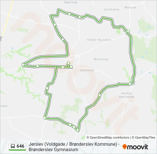 646 Bus Line Map