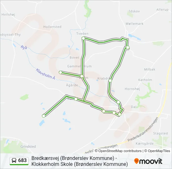 683 Bus Line Map