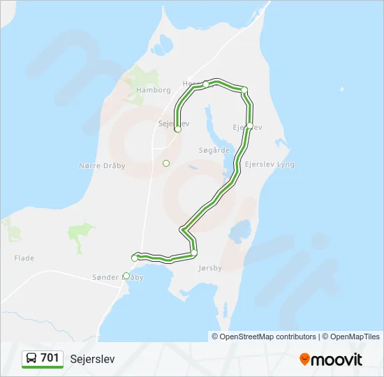 701 Bus Line Map