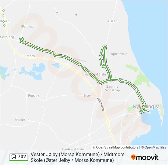 702 Bus Line Map