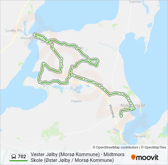 702 Bus Line Map