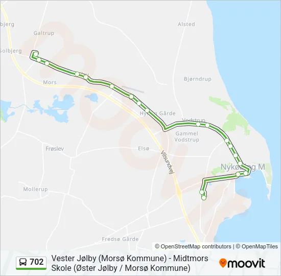702 Bus Line Map