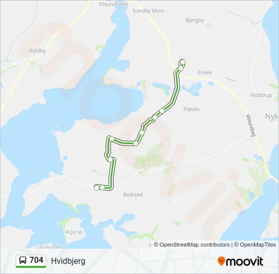 704 Bus Line Map