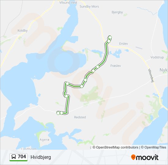 704 bus Line Map