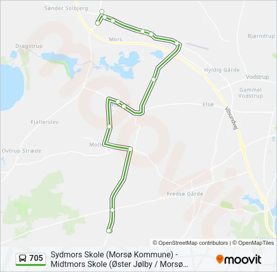 705 Bus Line Map