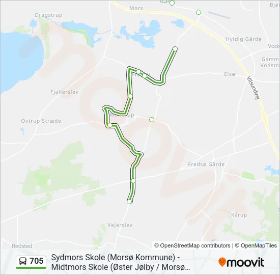 705 Bus Line Map