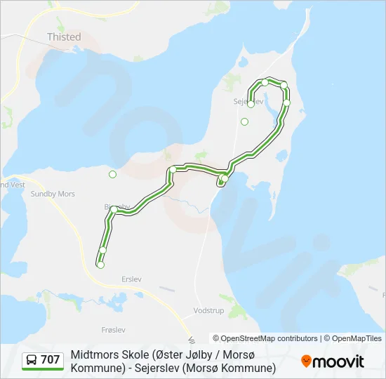 707 Bus Line Map