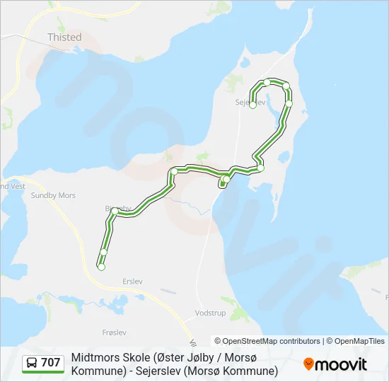 707 Bus Line Map