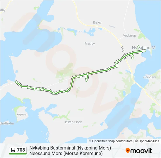 708 Bus Line Map