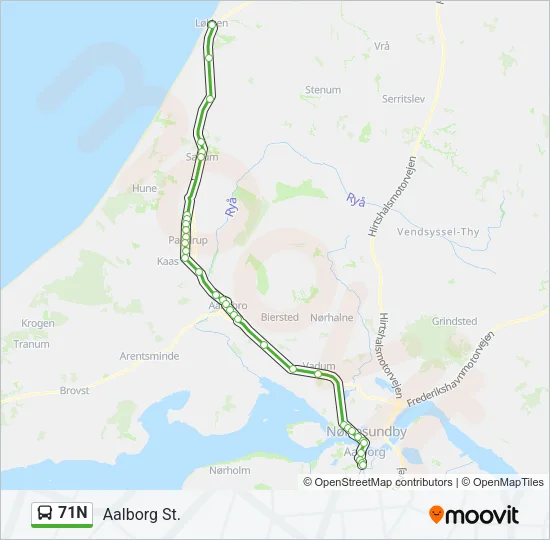 71N Bus Line Map