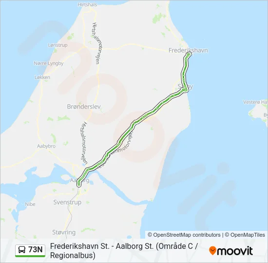 73N Bus Line Map