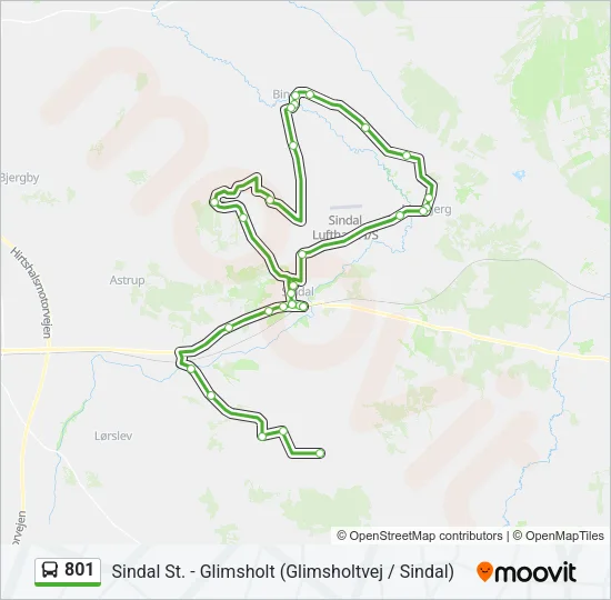 801 Bus Line Map