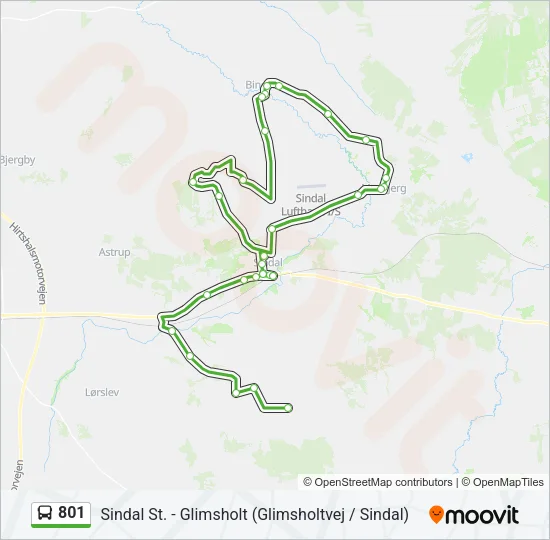 801 Bus Line Map