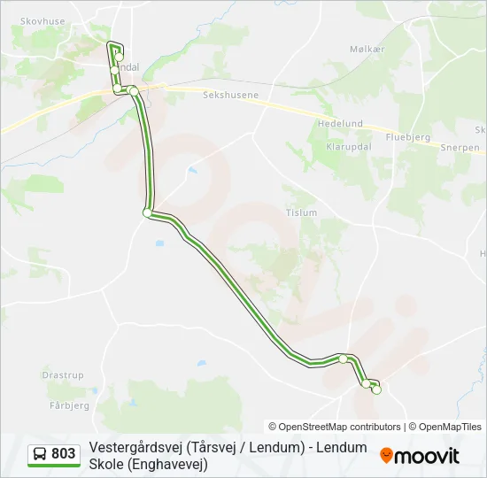 803 Bus Line Map