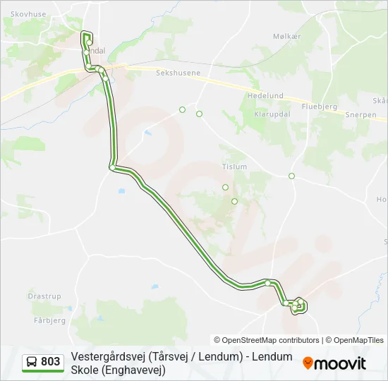 803 Bus Line Map